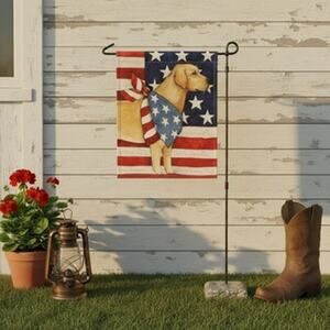 Flagwix Patriotic Labrador Retriever American Flag‎ Garden Flag